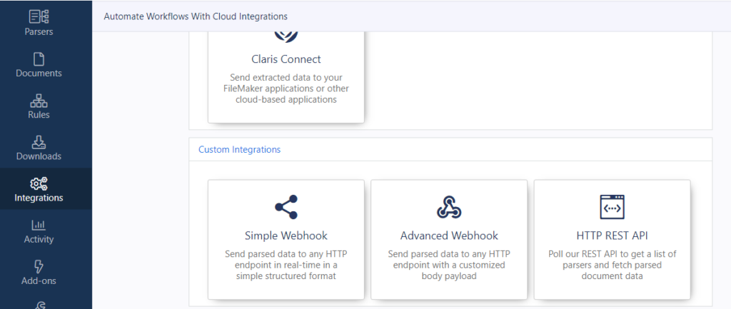 Docparser Send Extracted Data to Your ERP System